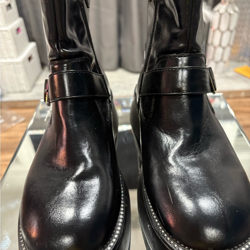 Steve Madden Black Combat Boots